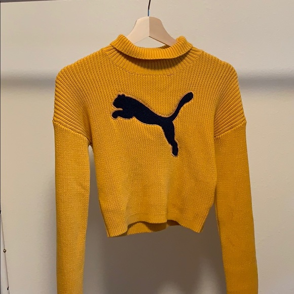 Puma Sweaters - Cropped mustard yellow sweater by PumaxFenty